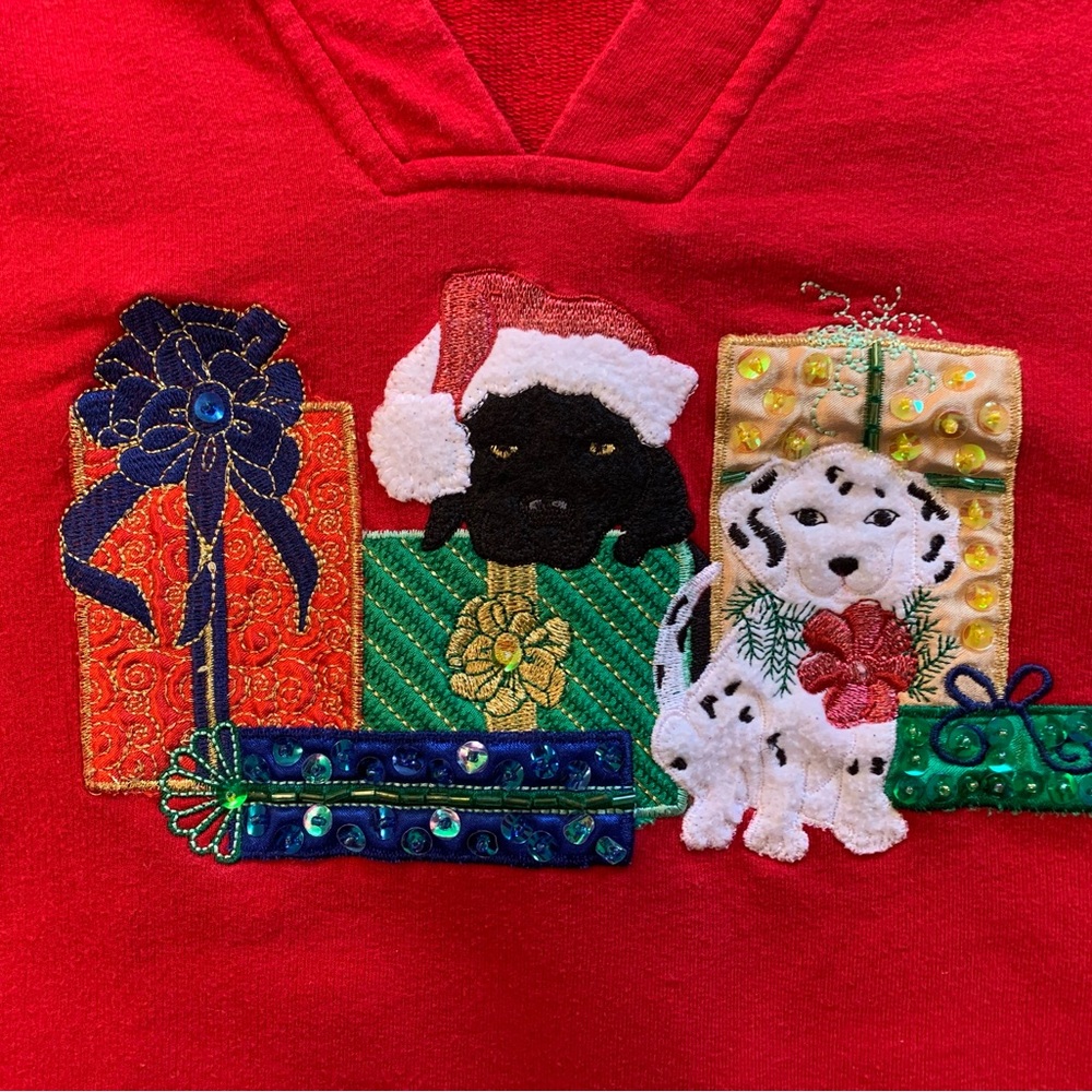 Dog Christmas Hoodie in Red